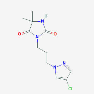 3-[3-(4-Chloropyrazol-1-yl)propyl]-5,5-dimethylimidazolidine-2,4-dione