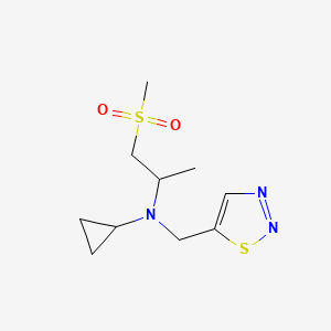 N-(1-methylsulfonylpropan-2-yl)-N-(thiadiazol-5-ylmethyl)cyclopropanamine