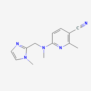 2-Methyl-6-[methyl-[(1-methylimidazol-2-yl)methyl]amino]pyridine-3-carbonitrile