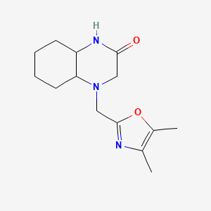 4-[(4,5-Dimethyl-1,3-oxazol-2-yl)methyl]-1,3,4a,5,6,7,8,8a-octahydroquinoxalin-2-one