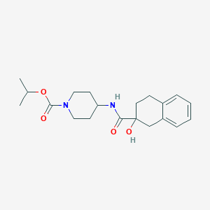 molecular formula C20H28N2O4 B7027594 propan-2-yl 4-[(2-hydroxy-3,4-dihydro-1H-naphthalene-2-carbonyl)amino]piperidine-1-carboxylate 