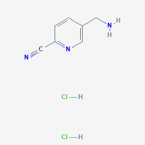 molecular formula C7H9Cl2N3 B070290 5-(氨甲基)吡啶-3-腈二盐酸盐 CAS No. 182291-88-9