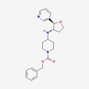 molecular formula C22H27N3O3 B7029063 benzyl 4-[[(2R,3S)-2-pyridin-3-yloxolan-3-yl]amino]piperidine-1-carboxylate 