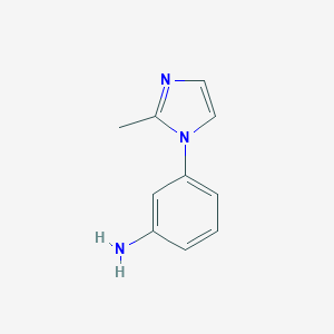 molecular formula C10H11N3 B070298 3-(2-甲基-1H-咪唑-1-基)苯胺 CAS No. 184098-19-9