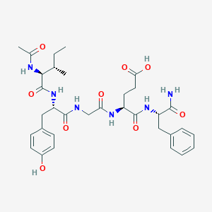 molecular formula C33H44N6O9 B070318 AC-Ile-tyr-gly-glu-phe-NH2 CAS No. 168781-78-0