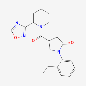 1-(2-Ethylphenyl)-4-[2-(1,2,4-oxadiazol-3-yl)piperidine-1-carbonyl]pyrrolidin-2-one