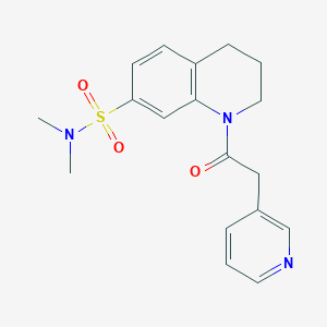 N,N-dimethyl-1-(2-pyridin-3-ylacetyl)-3,4-dihydro-2H-quinoline-7-sulfonamide