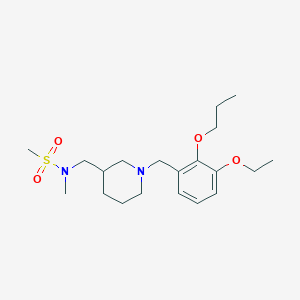 N-[[1-[(3-ethoxy-2-propoxyphenyl)methyl]piperidin-3-yl]methyl]-N-methylmethanesulfonamide