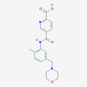 5-[[2-Methyl-5-(morpholin-4-ylmethyl)phenyl]carbamoyl]pyridine-2-carboxylic acid