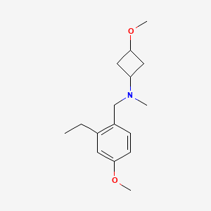 N-[(2-ethyl-4-methoxyphenyl)methyl]-3-methoxy-N-methylcyclobutan-1-amine