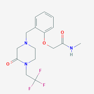 N-methyl-2-[2-[[3-oxo-4-(2,2,2-trifluoroethyl)piperazin-1-yl]methyl]phenoxy]acetamide