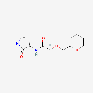 N-(1-methyl-2-oxopyrrolidin-3-yl)-2-(oxan-2-ylmethoxy)propanamide