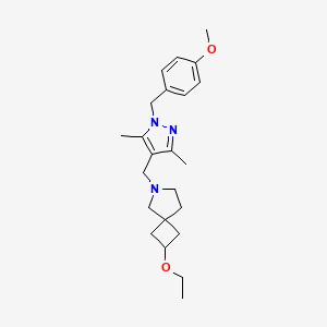 2-Ethoxy-6-[[1-[(4-methoxyphenyl)methyl]-3,5-dimethylpyrazol-4-yl]methyl]-6-azaspiro[3.4]octane