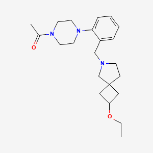 1-[4-[2-[(2-Ethoxy-6-azaspiro[3.4]octan-6-yl)methyl]phenyl]piperazin-1-yl]ethanone