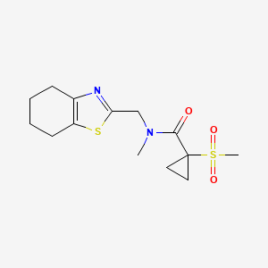 N-methyl-1-methylsulfonyl-N-(4,5,6,7-tetrahydro-1,3-benzothiazol-2-ylmethyl)cyclopropane-1-carboxamide