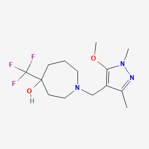 1-[(5-Methoxy-1,3-dimethylpyrazol-4-yl)methyl]-4-(trifluoromethyl)azepan-4-ol