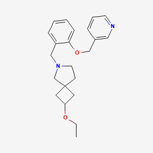 2-Ethoxy-6-[[2-(pyridin-3-ylmethoxy)phenyl]methyl]-6-azaspiro[3.4]octane