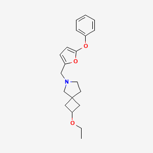 2-Ethoxy-6-[(5-phenoxyfuran-2-yl)methyl]-6-azaspiro[3.4]octane