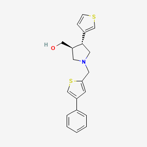 [(3S,4R)-1-[(4-phenylthiophen-2-yl)methyl]-4-thiophen-3-ylpyrrolidin-3-yl]methanol