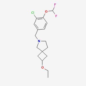 6-[[3-Chloro-4-(difluoromethoxy)phenyl]methyl]-2-ethoxy-6-azaspiro[3.4]octane