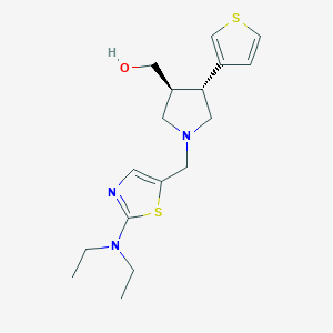 [(3S,4R)-1-[[2-(diethylamino)-1,3-thiazol-5-yl]methyl]-4-thiophen-3-ylpyrrolidin-3-yl]methanol