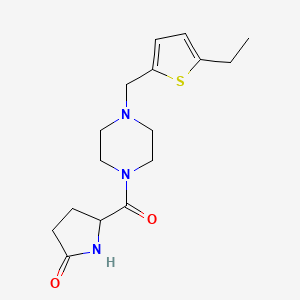 5-[4-[(5-Ethylthiophen-2-yl)methyl]piperazine-1-carbonyl]pyrrolidin-2-one