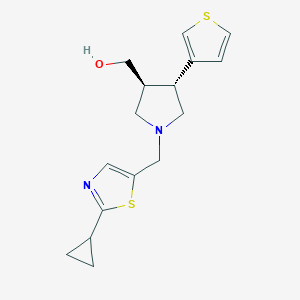 [(3S,4R)-1-[(2-cyclopropyl-1,3-thiazol-5-yl)methyl]-4-thiophen-3-ylpyrrolidin-3-yl]methanol