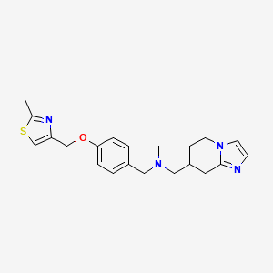 N-methyl-N-[[4-[(2-methyl-1,3-thiazol-4-yl)methoxy]phenyl]methyl]-1-(5,6,7,8-tetrahydroimidazo[1,2-a]pyridin-7-yl)methanamine