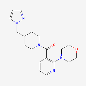 (2-Morpholin-4-ylpyridin-3-yl)-[4-(pyrazol-1-ylmethyl)piperidin-1-yl]methanone