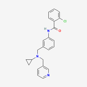 2-chloro-N-[3-[[cyclopropyl(pyridin-3-ylmethyl)amino]methyl]phenyl]benzamide