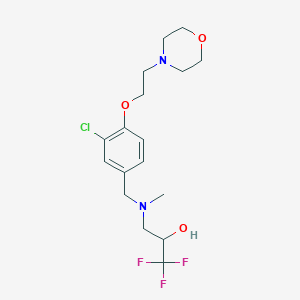 3-[[3-Chloro-4-(2-morpholin-4-ylethoxy)phenyl]methyl-methylamino]-1,1,1-trifluoropropan-2-ol