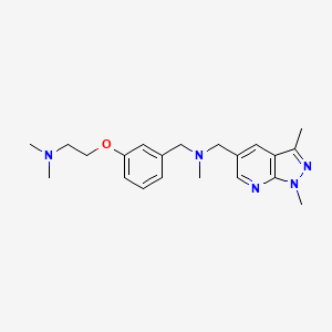 2-[3-[[(1,3-dimethylpyrazolo[3,4-b]pyridin-5-yl)methyl-methylamino]methyl]phenoxy]-N,N-dimethylethanamine