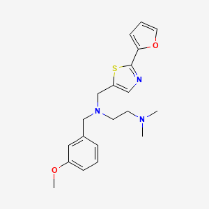 N'-[[2-(furan-2-yl)-1,3-thiazol-5-yl]methyl]-N'-[(3-methoxyphenyl)methyl]-N,N-dimethylethane-1,2-diamine