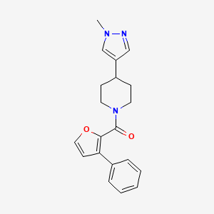 [4-(1-Methylpyrazol-4-yl)piperidin-1-yl]-(3-phenylfuran-2-yl)methanone