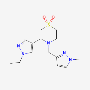 3-(1-Ethylpyrazol-4-yl)-4-[(1-methylpyrazol-3-yl)methyl]-1,4-thiazinane 1,1-dioxide