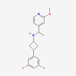 3-(3,5-difluorophenyl)-N-[1-(2-methoxypyridin-4-yl)ethyl]cyclobutan-1-amine