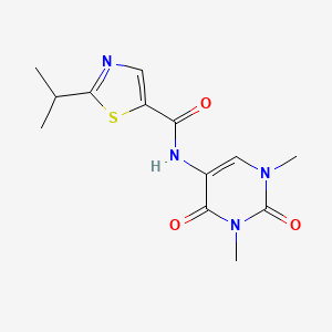 N-(1,3-dimethyl-2,4-dioxopyrimidin-5-yl)-2-propan-2-yl-1,3-thiazole-5-carboxamide