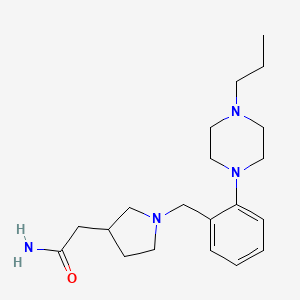 2-[1-[[2-(4-Propylpiperazin-1-yl)phenyl]methyl]pyrrolidin-3-yl]acetamide