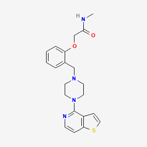 N-methyl-2-[2-[(4-thieno[3,2-c]pyridin-4-ylpiperazin-1-yl)methyl]phenoxy]acetamide