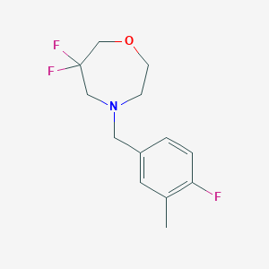 6,6-Difluoro-4-[(4-fluoro-3-methylphenyl)methyl]-1,4-oxazepane