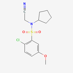 2-chloro-N-(cyanomethyl)-N-cyclopentyl-5-methoxybenzenesulfonamide