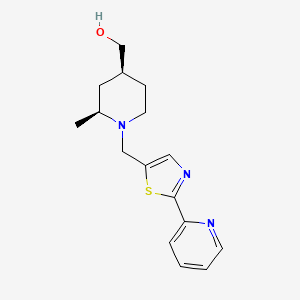 [(2S,4S)-2-methyl-1-[(2-pyridin-2-yl-1,3-thiazol-5-yl)methyl]piperidin-4-yl]methanol