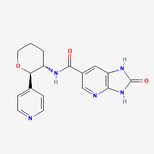 2-oxo-N-[(2R,3S)-2-pyridin-4-yloxan-3-yl]-1,3-dihydroimidazo[4,5-b]pyridine-6-carboxamide