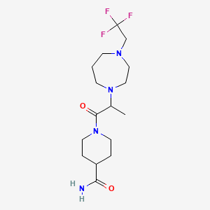 1-[2-[4-(2,2,2-Trifluoroethyl)-1,4-diazepan-1-yl]propanoyl]piperidine-4-carboxamide