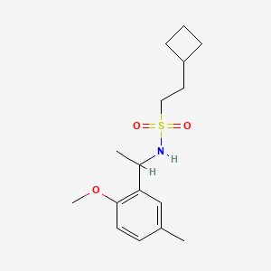 2-cyclobutyl-N-[1-(2-methoxy-5-methylphenyl)ethyl]ethanesulfonamide