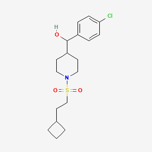 (4-Chlorophenyl)-[1-(2-cyclobutylethylsulfonyl)piperidin-4-yl]methanol