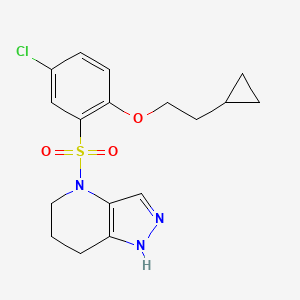 4-[5-Chloro-2-(2-cyclopropylethoxy)phenyl]sulfonyl-1,5,6,7-tetrahydropyrazolo[4,3-b]pyridine