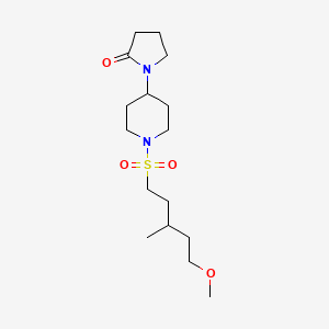 1-[1-(5-Methoxy-3-methylpentyl)sulfonylpiperidin-4-yl]pyrrolidin-2-one