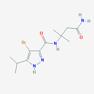 N-(4-amino-2-methyl-4-oxobutan-2-yl)-4-bromo-5-propan-2-yl-1H-pyrazole-3-carboxamide