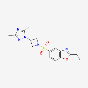 5-[3-(3,5-Dimethyl-1,2,4-triazol-1-yl)azetidin-1-yl]sulfonyl-2-ethyl-1,3-benzoxazole